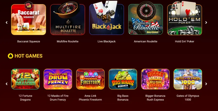Luxury casino sign in